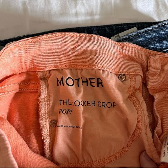 MOTHER Skinny Orange Jeans The Looker Crop Size 27 - Picture 3 of 7
